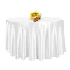 Bordduk El Wedding Banket Pure Color Round Tabelduk Modern Vind vit matta svart