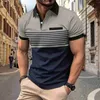 Męskie koszulki Summer Nowa gorąca sprzedaż męska koszula polo z anty-zmarszczką kołnierz polo Contrast Kolor krótkiego rękawu Casual Sports Fashion S 2445