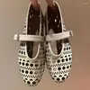 Scarpe casual primavera estate vera vera pelle decorazione in pelle decorazione fibbia piatti piatti Flat women outs outs walking sandals fresco