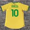 Brasil Retro Soccer Jerseys Ronaldo 1957 85 88 91 93 94 98 00 02 04 06 10 Роналдиньо Кака Р. Карлос Камиса де -Футебол Бразилия Футбольная рубашка Rivaldo Классическая винтаж Джерси