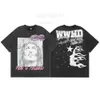 Hellstar Treve Designer T camisetas gráficas roupas de tee gráfico Hipster Washed Street Street Graffiti Lettering Foil