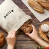 Storage Bags 3 Piece Bread Burlap Reusable Drawstring As Shown Linen Unbleached Loaves Pastries Handmade Food