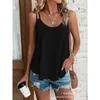 Women's Tanks Summer Simple Graceful Travel Mesh Embroidered Strap Vest Fashion 2024 Arrivals Design Sense