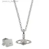 Collier de créateur Colliers de perles Saturne Perles courbes Diamond Tennis Femme Silver Chaines Vintage Trendy Style