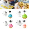 Baking Tools Rose 4Pcs Big Size Cream Icing Nozzles Stainless Steel Russian Piping Tips Cupcake Cake And 1Pcs Coupler