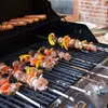 Gereedschap 10 stks spies roestvrij staal herbruikbare platte kebab naald outdoor barbecue stick grill