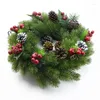 Decorative Flowers 10pcs Artificial Plants Christmas Garland Plastic Pine Tree Diy Gifts Candy Box Scrapbooking Wedding Home Decoration