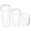 Candle Holders 3 Pcs Glass Cup Home Decor Household Holder Chimney Wedding Decore Windproof Protectors Clear Tube Shades