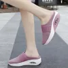 Slippers Vintage Anti-slip Casual vrouwen Wedge Ademende diabetische zomersandalen vrouwelijk platform retro schoenen