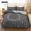Sängkläder set stjärnhimmel täcke omslaget set king size galaxy tema tvilling för barn tonåring polyester färgglada stjärnor quilt