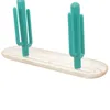 Bouteilles de rangement porte-bagages de cuisine comptoir de cuisine coiffeur rack de drain réutilisable Organisateur de cactus plastique forme de formes décoratives repos repos