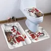 Toalettstol täcker 3 st/set julomslag Santa Claus Ornaments Dekorationer för hem Happy Year -gåvor