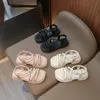 Kids Sandals Baby Shoe Pink Girls 디자이너 키드 블랙 핑크 유아 유아 유아 어린이 사막 신발 크기 26-35 F0KH#