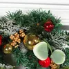 Flores decorativas grinaldas de Natal para a porta da frente decorações artificiais com bolas ao ar livre