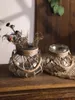 Vaser glas vas garn handgjorda blomma växter potten nordisk heminredning rum dekoration tillbehör vintage bord