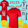 24/25 Soccer Portugal Bruno Bernardo Diogo J. Ronaldo Portugais Joao 24 25 Shirt Football Prem Match Special Fernandes Doha Home Court Away Player Version Kids