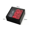 Gift Wrap Square Paper Box med handtag Flower Packaging Boxes Transparent Clear Window Pull-Out Floral Portable Wedding Handväska