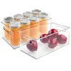 Opslagflessen plastic koelkast vriezer bakken organisator 14,5 "x 8" 6 "duidelijke containers voedsel