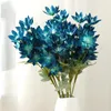 Decorative Flowers 60cm Large Silk Artificial Flower Blue Flame Fake Plants Home Christmas Wedding Bouquet Decoration Po Props Wholesale