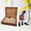 Storage Bottles Essential Oil Holder 48 Slots 5ml Wooden Lightweight Compact Showing