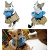 Cat Costumes Halloween Clothes Samurai Funny Upright Costume Fancy Dress Up For Cats Dogs Cosplay Suit Chihuahua Dog Accessories