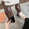 Casual Shoes Mary Jane Loafers Lolita Japanese Student Girl JK Commuter Uniform Flat Brown Black
