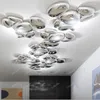 Luces de techo sala de estar moderna lámpara de arte cromado decoración del hogar lámpara de araña de lámpara lobby accesorios de lujo luminaria