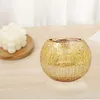 Bougeoirs Décoration de mariage européen glace en verre de fleur en verre bougette Golden Craft Home Chadow Romantic Amosphère décoratio
