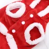 Dog Apparel Winter Warm Clothes Christmas Elk Plush Coat Hoodies Pet Costume Jacket For Puppy Cat Cute Chihuahua Small Clothing