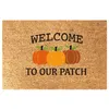 Carpets HX Welcome Home Doormat Pumpkin Letter Thanksgiving Halloween Indoor Front Door Mat Flannel Carpet Decoration Floor