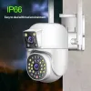 Kamery IPC360 Strona główna 4K 8MP Podwójny obiektyw WiFi Kamera 2K 4MP Podwójny ekran PTZ Kamera na zewnątrz Wodoodporne automatyczne śledzenie Kamera bezprzewodowa Kamera bezprzewodowa