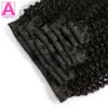 Clip d'onde profonde des cheveux humains en brésilien 8 pcSset Natural Black Color Ins Remy 826 pouces 120g 240402