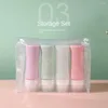 Bouteilles de rangement 4pcs Voyage coloré Easy Clean 3oz 90ml Salle Salad Vinage Flevoofroping Silicone Sauce Condiment