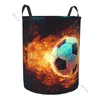 Laundry Bags Dirty Basket Foldable Organizer Soccer Fire Clothes Hamper Home Storage