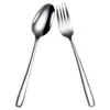 Spoons Stainless Steel Fork Spoon Tableware Metal Cutlery Home Dessert Western Dinnerware