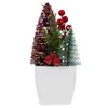 Flores decorativas Simulação de Natal Planta de Natal Adornamento Artificial Plantas simuladas decoração de festa plástica de bonsai em casa