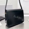 Designer väska tonåring triomph väska läder kohud väska crossbody väska tyg tryck väska sadel väska