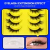 Ciglia false Groinneya Cat Eye Lashes Funta Fine alata alata allungata Croce Wispy Full Strip Extension