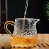 Höftkolvar värmesistande glas te pitcher kreativ fyrkantig tikup mjölk kaffekraft vatten kanna hammare tetur container tankar