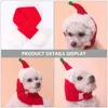 Dog Apparel Pet Christmas Set Gift Warm Hat Decorative Dress Household Dogs Puppy Supplies Flannel Headdress