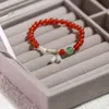 Agate pärlstav armband Instagram, unik design, ljus lyx, hög kvalitet, mångsidig för kvinnor, två små kalebasssmycken, tjejgåva