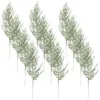 Dekorative Blüten 40 PCs Kunstzeder Zweige gefälschte Kiefernnadeln Krippe Orament Dekorieren Zweige Blätter Pflanzen großes Zuhause