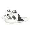 Women Foam Designer Slipper Damen Dark Black Panda Weiße Mode lustige Gleitungen Sandalen Sommer Beach Pool Rutsch rutschflecken flach bequeme Sandalenplattform Schuhe