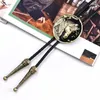 Bow Ties Fashion Relief Horse Buckle Bolo Tie Halsband Western Cowboy Slitte Drop