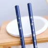 Chopsticks 1-4 st trä värmeöverföringspetsig sushi bambu ekologiska bordsartiklar