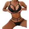 Dames bodysuit transparant pure mesh kanten sexy lingerie sexy kanten bh en panty set