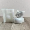 Vases DIY Shyness Résumé visage Silicone Fleute Moule Plantes succulentes Ciment Vase Moule de résine Poterie Gypse Béton