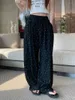 Women's Pants Benuynffy Polka Dot Summer Korean Fashion Loose Wide Leg Trousers Elastic Waist Casual Women With Pockets