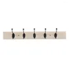 Hooks Wall-hung Type Wooden Decorative Wall Shelf Sundries Hanger Key Rack Wood Coat 5 Standard