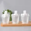 Bottiglie di stoccaggio in plastica stand up tampone da beccuccio pacchetto di imballaggio per trucco riutilizzabile sottoposita il packaging a conchiglia trasparente liquido
